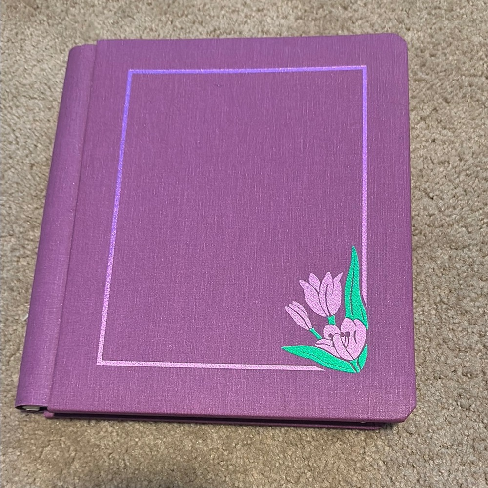 Purple Floral Home Office Binder